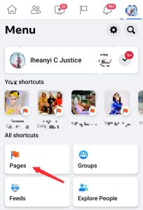 how to locate the create a page button